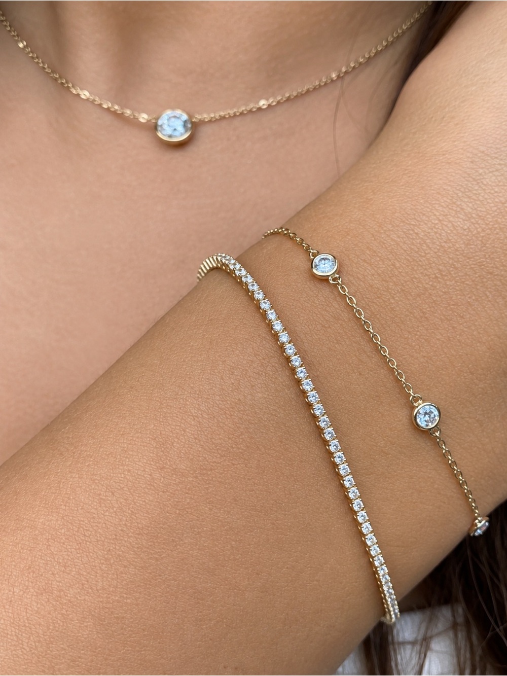 Natural Diamond Tennis Bracelet 14K White Gold 1.10 CTW
